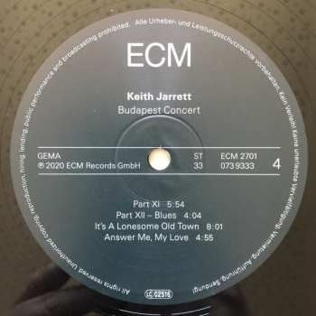 2LP Keith Jarrett: Budapest Concert 73874