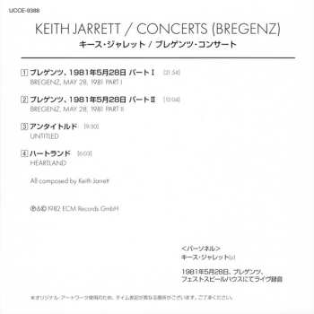 CD Keith Jarrett: Concerts LTD 661660