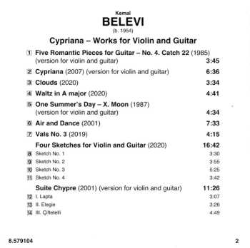 CD Kemal Belevi: Cypriana – Works For Violin And Guitar 601008