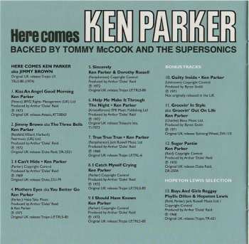 CD Ken Parker: Here Comes Ken Parker (Backed By Tommy McCook And The Supersonics) 574180