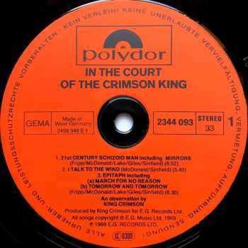 LP King Crimson: In The Court Of The Crimson King (An Observation By King Crimson) 655656