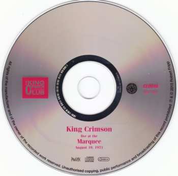 2CD King Crimson: Live At The Marquee (August 10, 1971) 21000