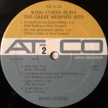 LP King Curtis: King Curtis Plays The Great Memphis Hits 576704