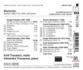 CD Kirill Troussov: Memories 545587