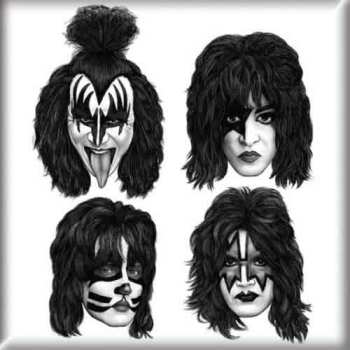 Merch Kiss: Magnet Na Ledničku Graphite Faces