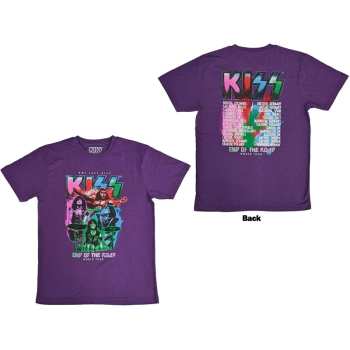 Merch Kiss: Kiss Unisex T-shirt: End Of The Road Colour Pop (back Print) (medium) M