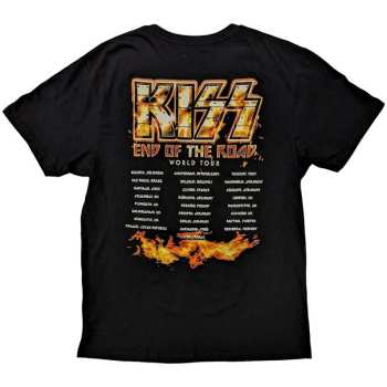 Merch Kiss: Kiss Unisex T-shirt: End Of The Road Tour Orange (back Print) (small) S