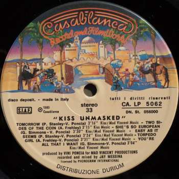 LP Kiss: Unmasked 603251