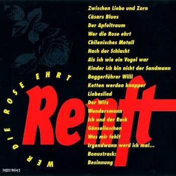 CD Klaus Renft Combo: Das Erbe Renft - Wer Die Rose Ehrt 276155