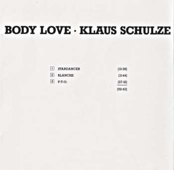 CD Klaus Schulze: Body Love 551517