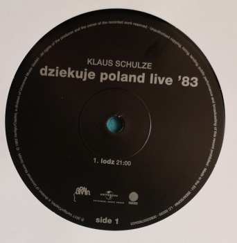 2LP Klaus Schulze: Dziękuję Poland Live '83 68314