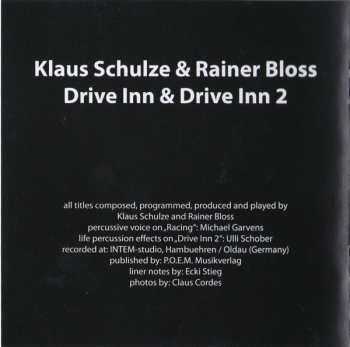 2CD Klaus Schulze: Drive Inn & Drive Inn 2 DIGI 560894