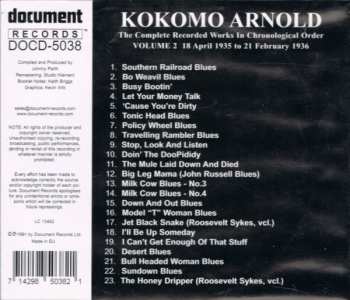 CD Kokomo Arnold: The Complete Recorded Works In Chronological Order: Volume 2 (18 April 1935 To 21 February 1936) 573985