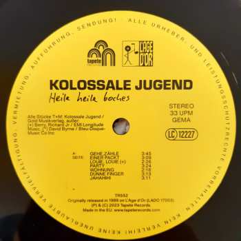 LP Kolossale Jugend: Heile Heile Boches 622388