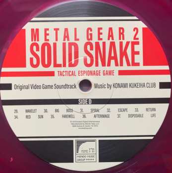 2LP Konami Kukeiha Club: Metal Gear 2: Solid Snake LTD | CLR 336482