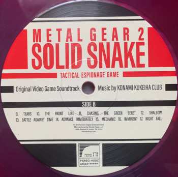 2LP Konami Kukeiha Club: Metal Gear 2: Solid Snake LTD | CLR 336482