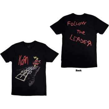 Merch Korn: Korn Unisex T-shirt: Follow The Leader Hopscotch (back Print) (large) L