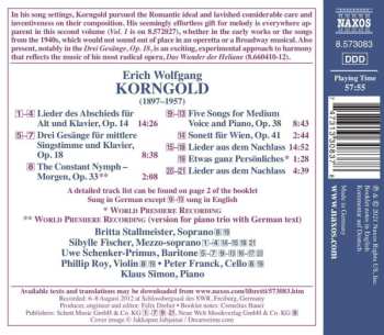 CD Erich Wolfgang Korngold: Songs • 2 556001