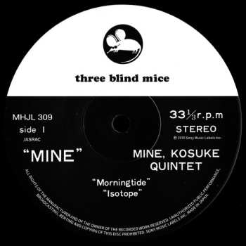 LP Kosuke Mine Quintet: Mine LTD 552934