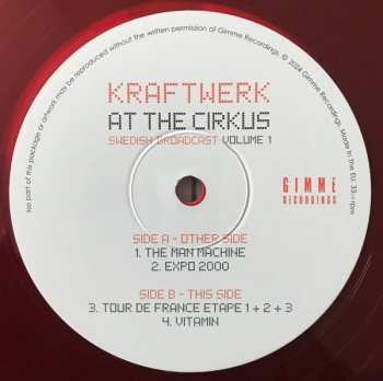 2LP Kraftwerk: At The Cirkus (Swedish Broadcast Volume 1) CLR 622241