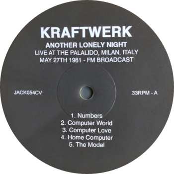 LP Kraftwerk: Another Lonely Night - Live At The Palalido, Italy, May 27th 1981 - Fm Broadcast CLR | LTD 635333