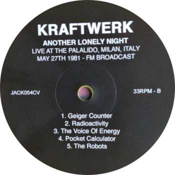 LP Kraftwerk: Another Lonely Night - Live At The Palalido, Italy, May 27th 1981 - Fm Broadcast CLR | LTD 635333