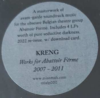 4LP/Box Set Kreng: Works For Abattoir Fermé 2007 - 2011 LTD 460242