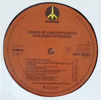 LP Kris Kristofferson: Songs Of Kristofferson 643961