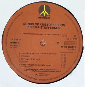 LP Kris Kristofferson: Songs Of Kristofferson 643961