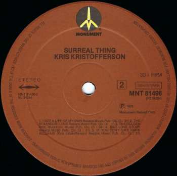 LP Kris Kristofferson: Surreal Thing 636623