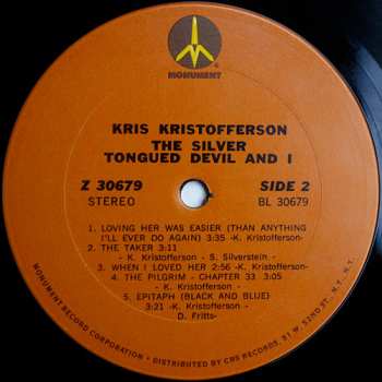 LP Kris Kristofferson: The Silver Tongued Devil And I 652787