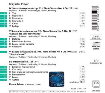 CD Krzysztof Meyer: Piano Works Volume 2: Piano Sonatas Nos. 4 - 6 * 6 Intermezzi 559727