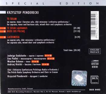 CD Krzysztof Penderecki: Te Deum - Lacrimosa 559514