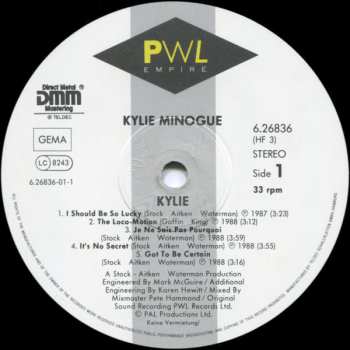 LP Kylie Minogue: Kylie 655242