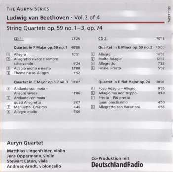 2CD Ludwig van Beethoven: Auryn's Beethoven (String Quartets ∙ Vol. 2 Of 4 Op. 59 No. 1 – 3, Op. 74) 654407