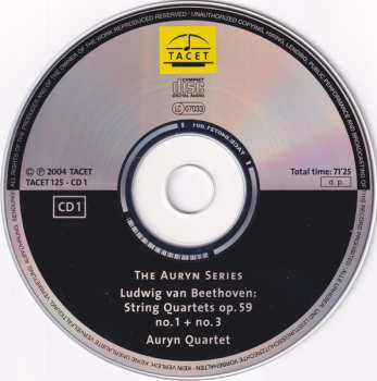 2CD Ludwig van Beethoven: Auryn's Beethoven (String Quartets ∙ Vol. 2 Of 4 Op. 59 No. 1 – 3, Op. 74) 654407