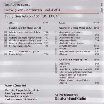 2CD Ludwig van Beethoven: Auryn's Beethoven (String Quartets ∙ Vol. 4 Of 4 Op. 130, 131, 133, 135) 548692