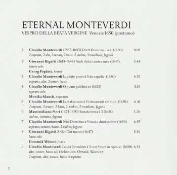 CD La Capella Ducale: Eternal Monteverdi - Vespro Della Beata Vergine 1650 122192