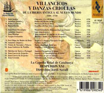 CD Jordi Savall: Villancicos Y Danzas Criollas. De La Iberia Antigua Al Nuevo Mundo (1550-1750) 94858