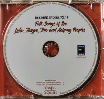 CD Lahu: Folk Songs Of The Lahu, Jingpo, Jino and Achang Peoples 445355