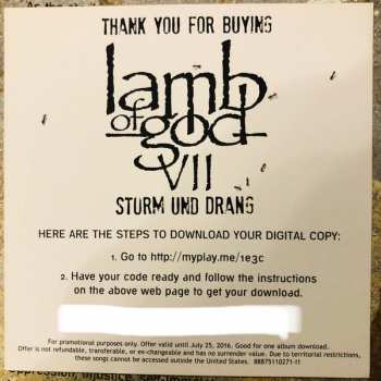 2LP Lamb Of God: VII: Sturm Und Drang 454439