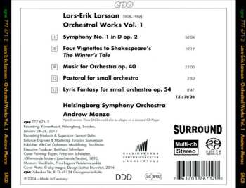 SACD Andrew Manze: Orchestral Works Vol. 1: Symphony No. 1; Music For Orchestra; Lyric Fantasy 649261