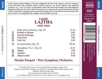 CD Pécs Symphony Orchestra: Orchestral Works • 1: Symphony No. 1 • Suite Pour Orchestre 657484