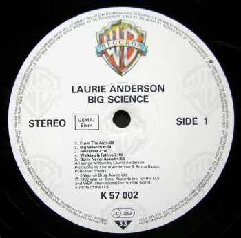 LP Laurie Anderson: Big Science 603326