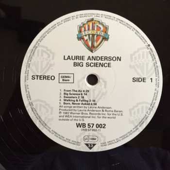 LP Laurie Anderson: Big Science 625438