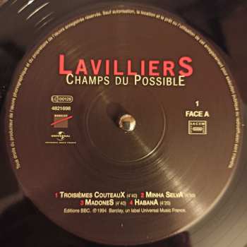 2LP Bernard Lavilliers: Champs Du Possible 611256