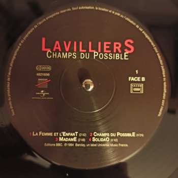 2LP Bernard Lavilliers: Champs Du Possible 611256