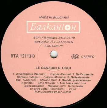 LP Various: Le Canzoni D'oggi 370940