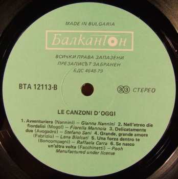 LP Various: Le Canzoni D' Oggi 588364