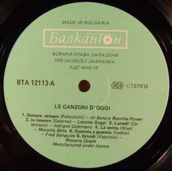 LP Various: Le Canzoni D' Oggi 588364